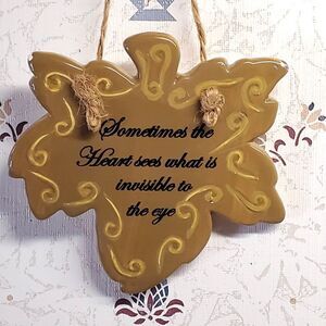 Ceramic Leaf Wall Hanging Sometimes The Heart Sees What Is Invisible To The Eye